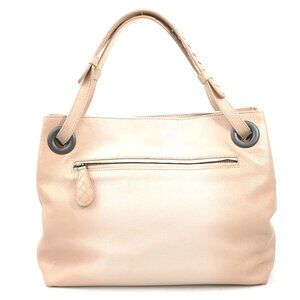 Auth BOTTEGA VENETA Handbag Pink Beige Leather